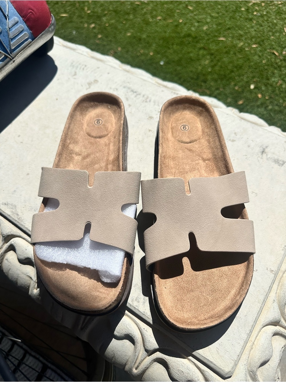 Neutral Taupe Slide Sandals for Women - Casual Comfort